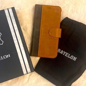 Bayelon brown leather iPhone 13 Pro case